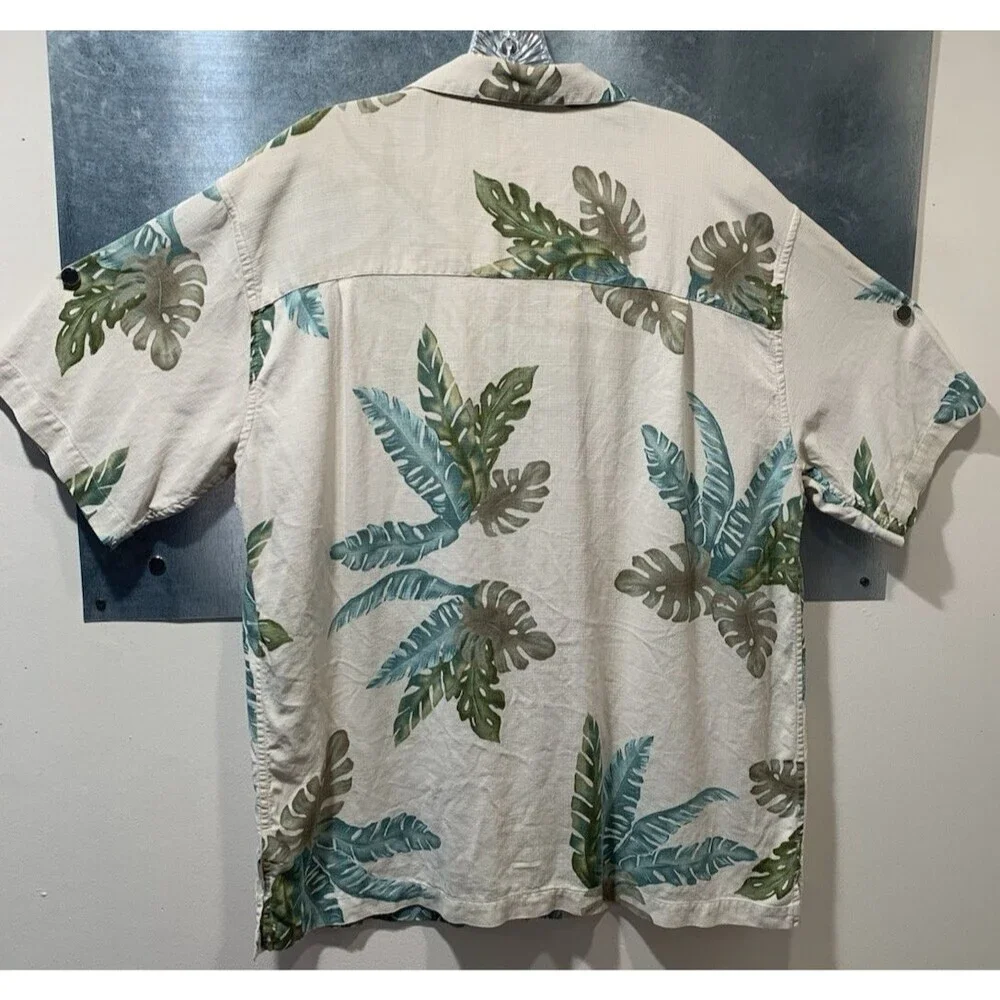 Island Shores Hawaiian Shirt Mens Large 100% Washable Silk Button Up Large - Picture 13 of 16